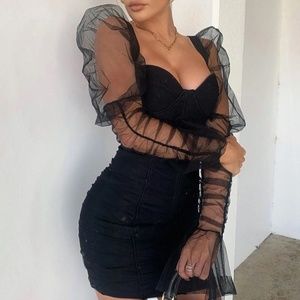 High Fashion Ruched Mini Dress